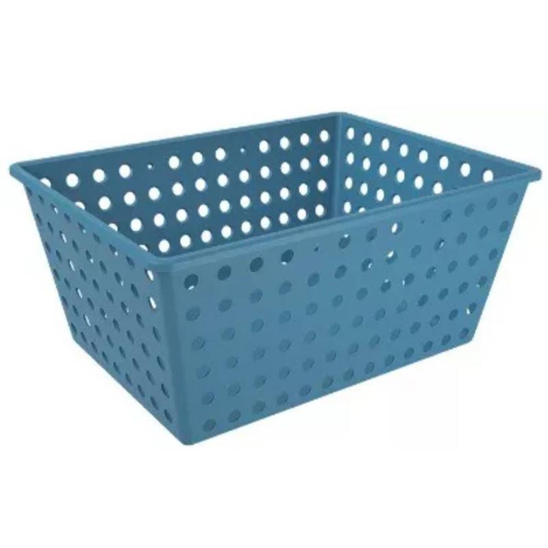 COZA - Canasta Organizadora Maxi 135L Coza Flora Azul