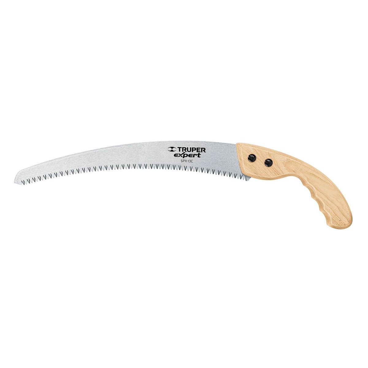 TRUPER - Serrucho de poda hoja curva 13 mango madera Truper
