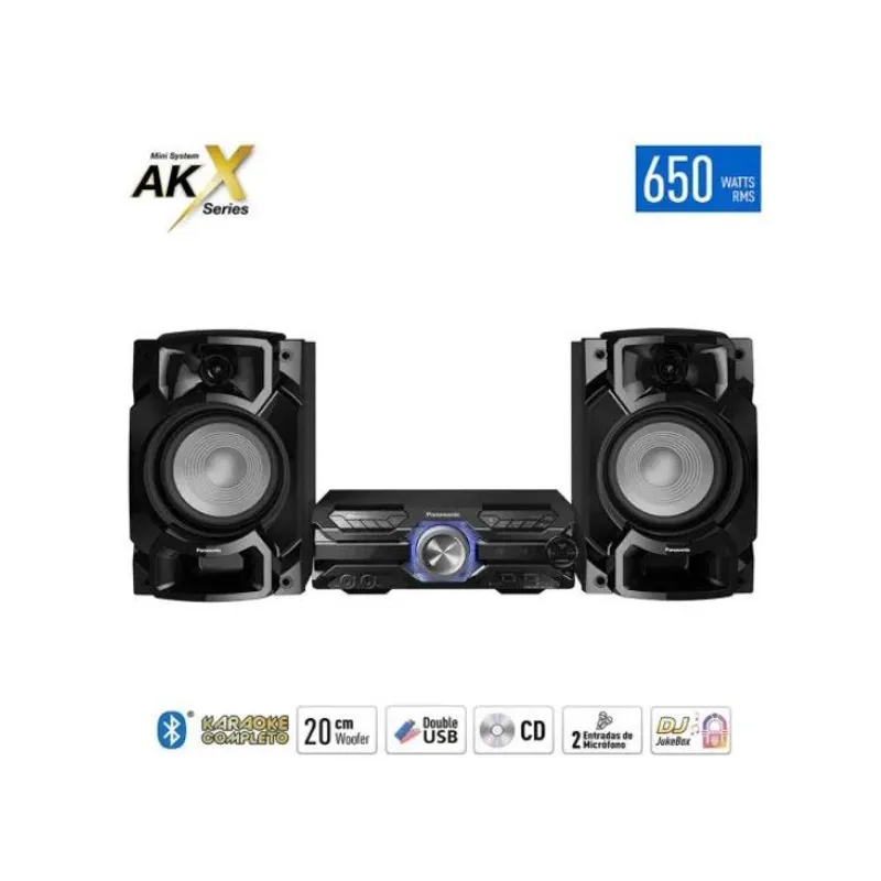PANASONIC - Equipo de Sonido Panasonic SC-AKX520PSK Bluetooth 650 Watts RMS Negro