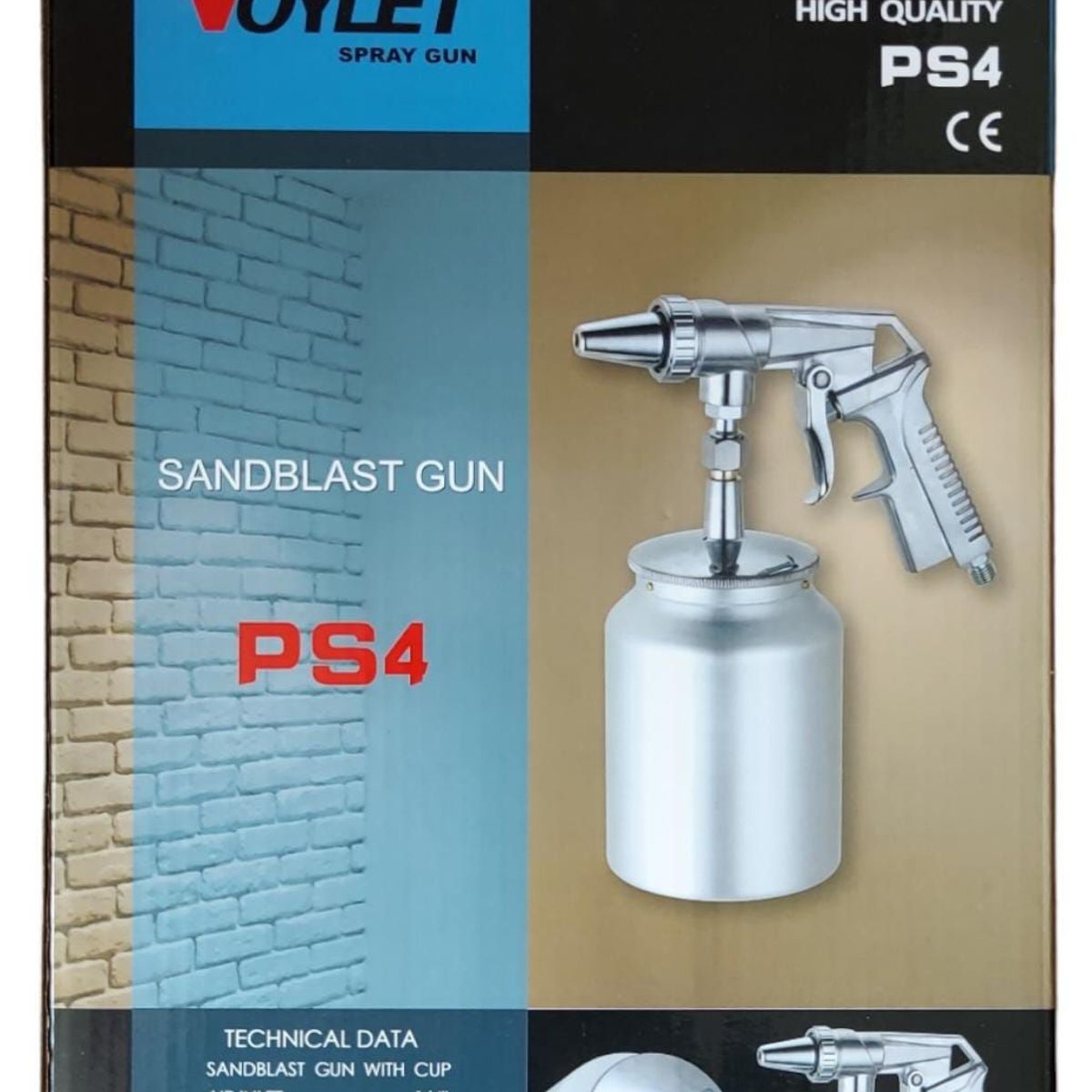 VOYLET - PISTOLA PARA ARENADO CON VASO ALUMINIO