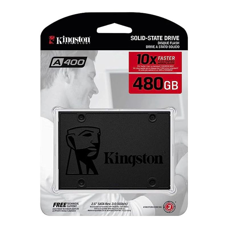 KINGSTON - Unidad De Estado Solido Ssd Kingston A400 480gb Sata 6gbs 25