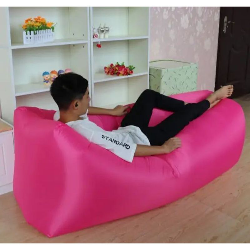 GENERICO - Makeway - Sofá inflable portátil para acampar al aire libre - Rosado