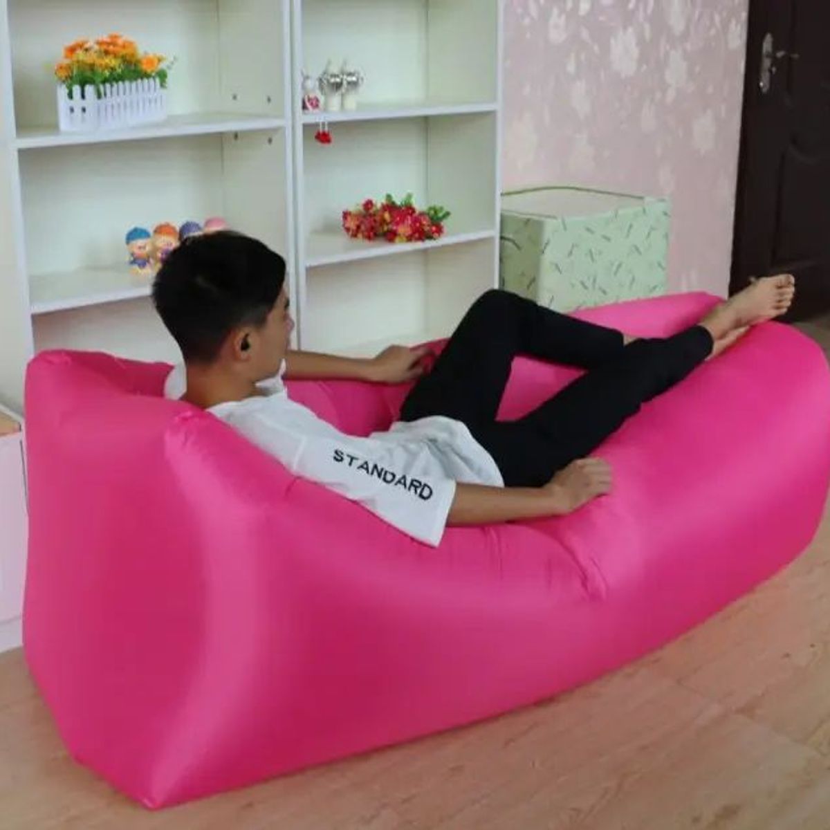 GENERICO - Makeway - Sofá inflable portátil para acampar al aire libre - Rosado