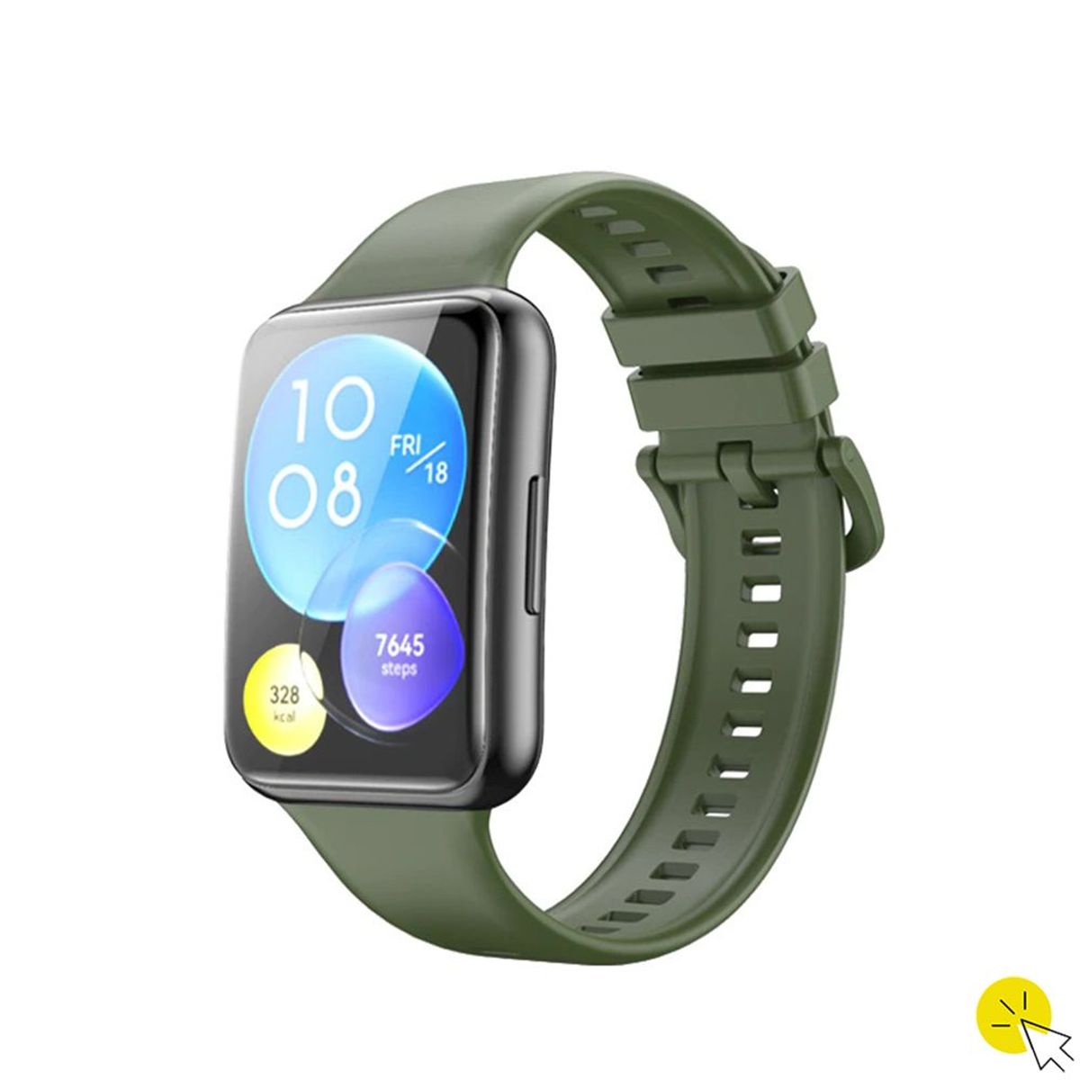 GENERICO - Correa de silicona para Huawei Watch Fit 2 - VERDE OLIVA
