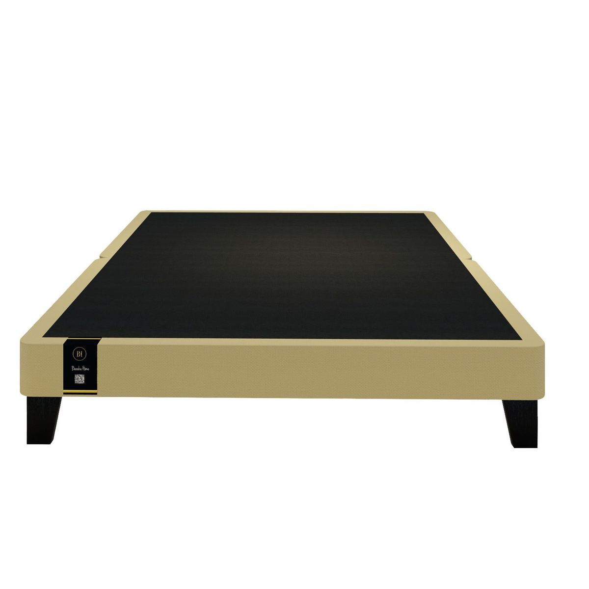 BARAKA HOME - Base De Cama Europeo Carintia Queen Europeo 1.60 x 2.00 -Beige Claro