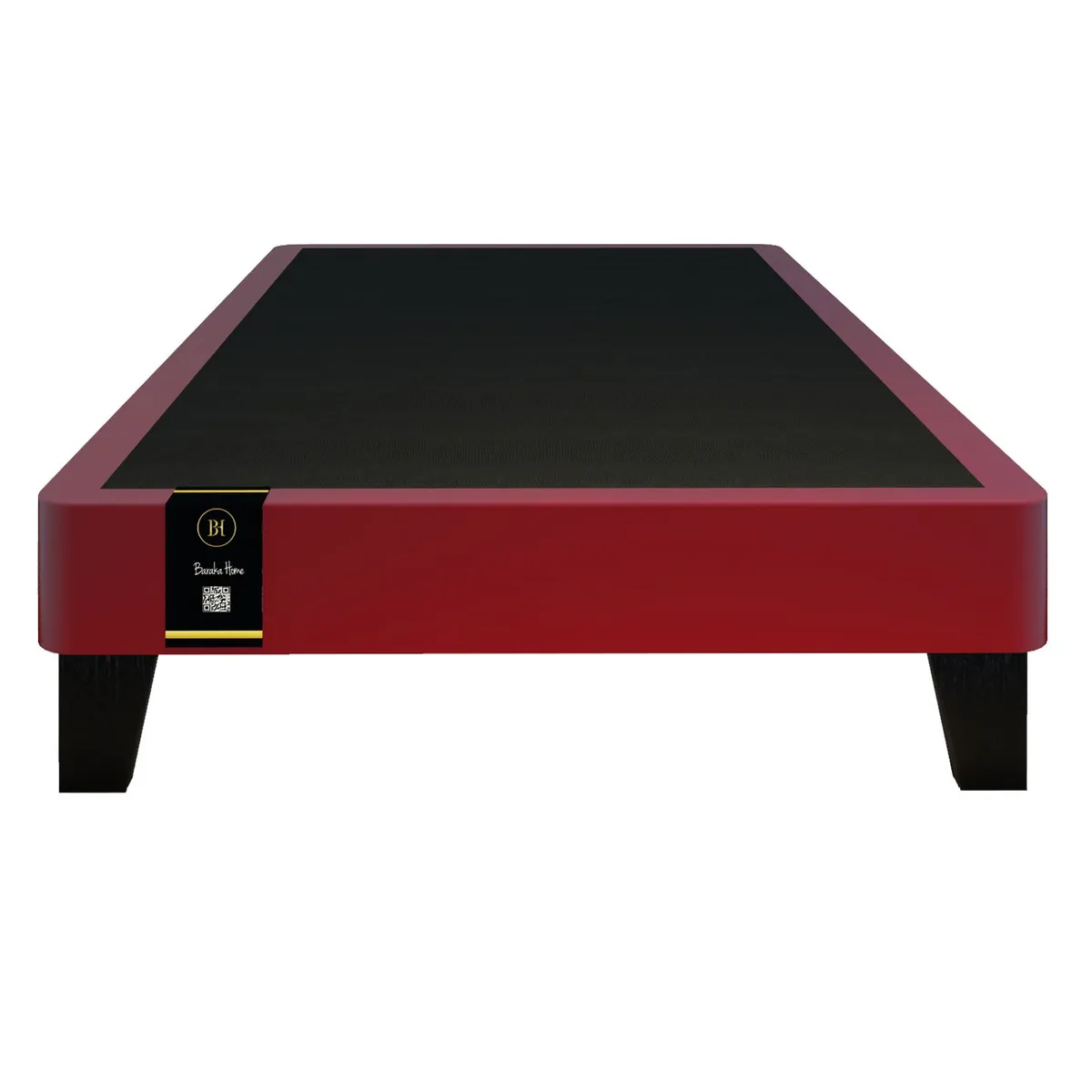 BARAKA HOME - Base De Cama Europea Carintia 1.5 Plz - Rojo