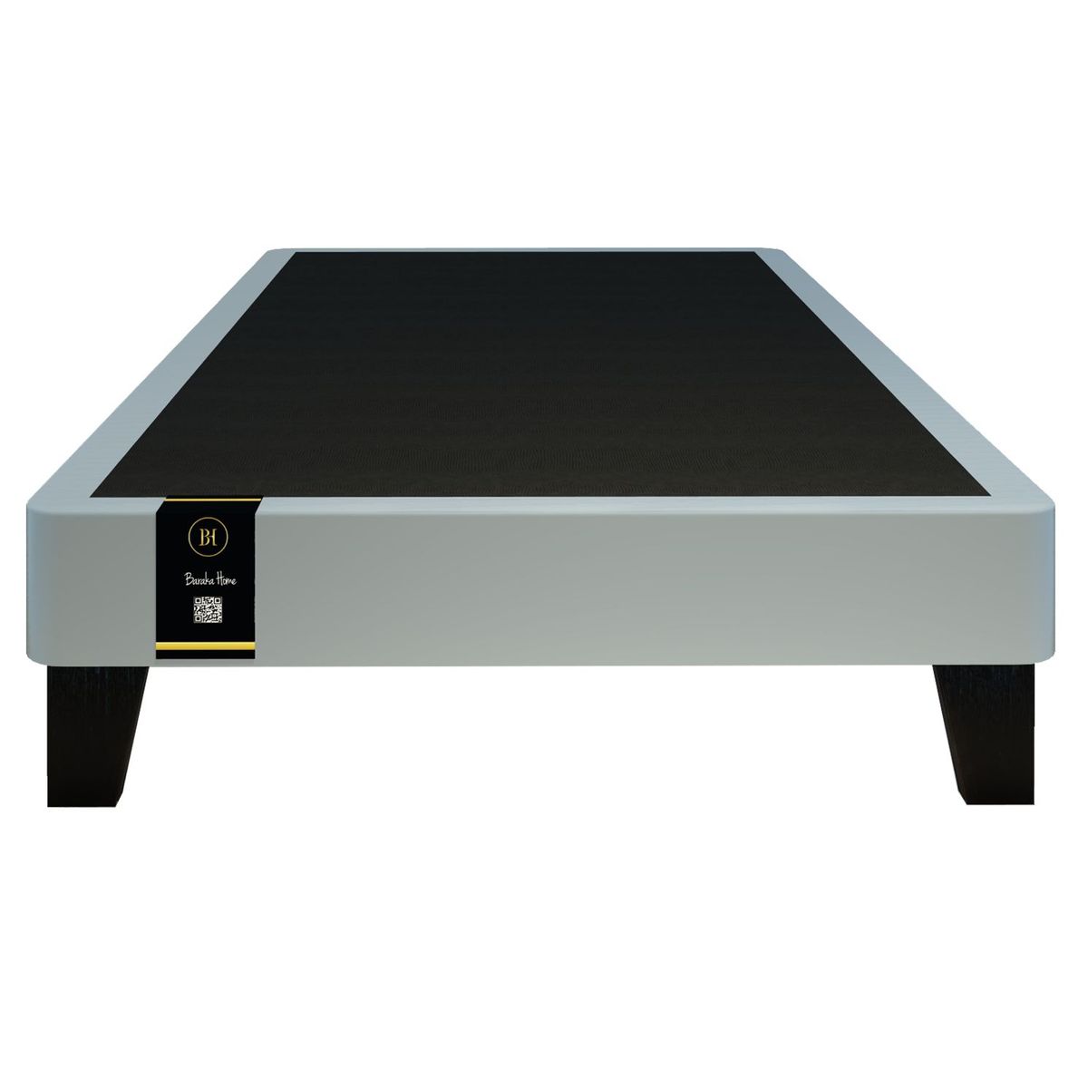 BARAKA HOME - Base De Cama Europea Carintia 1.5 Plz -Gris Claro