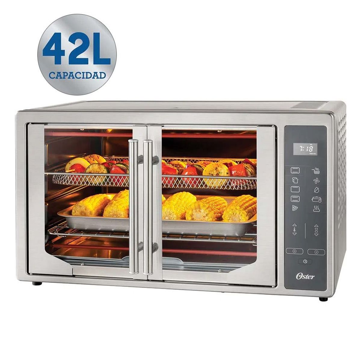 OSTER - Horno Electrico digital Oster con freidora de aire 42L TSSTTVFDDAF