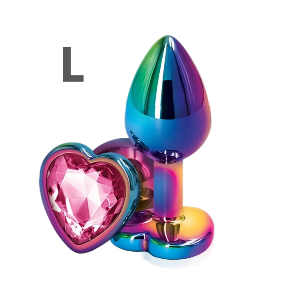 GENERICO - Plug grande de metal arcoiris de 95x4cm