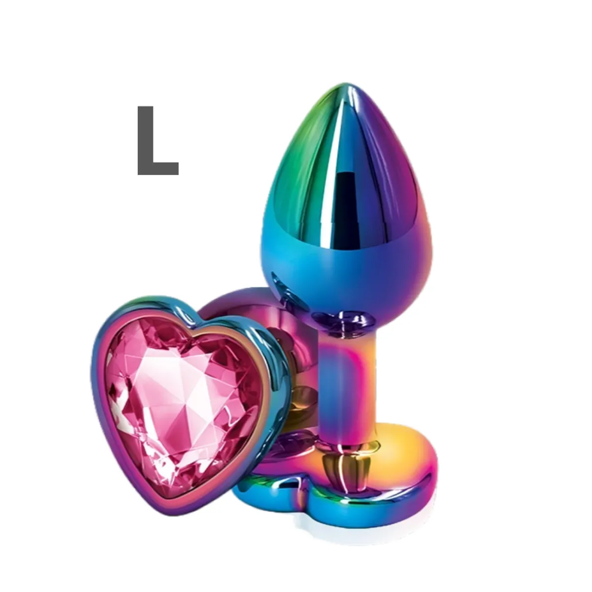 GENERICO - Plug grande de metal arcoiris de 95x4cm