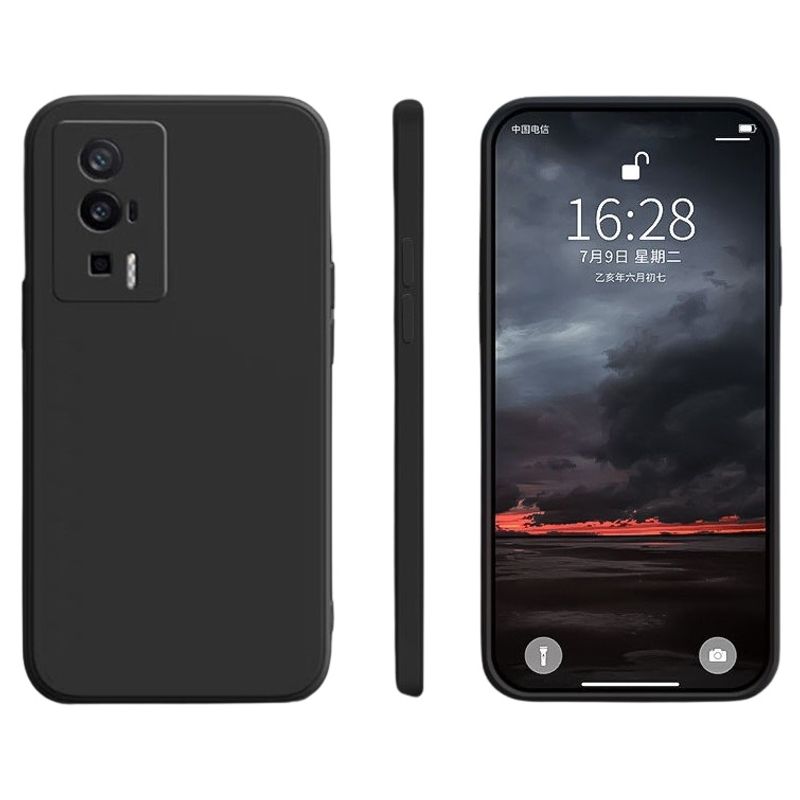 GENERICO - Funda Silicona Liquida para Poco F5 Pro - Negro
