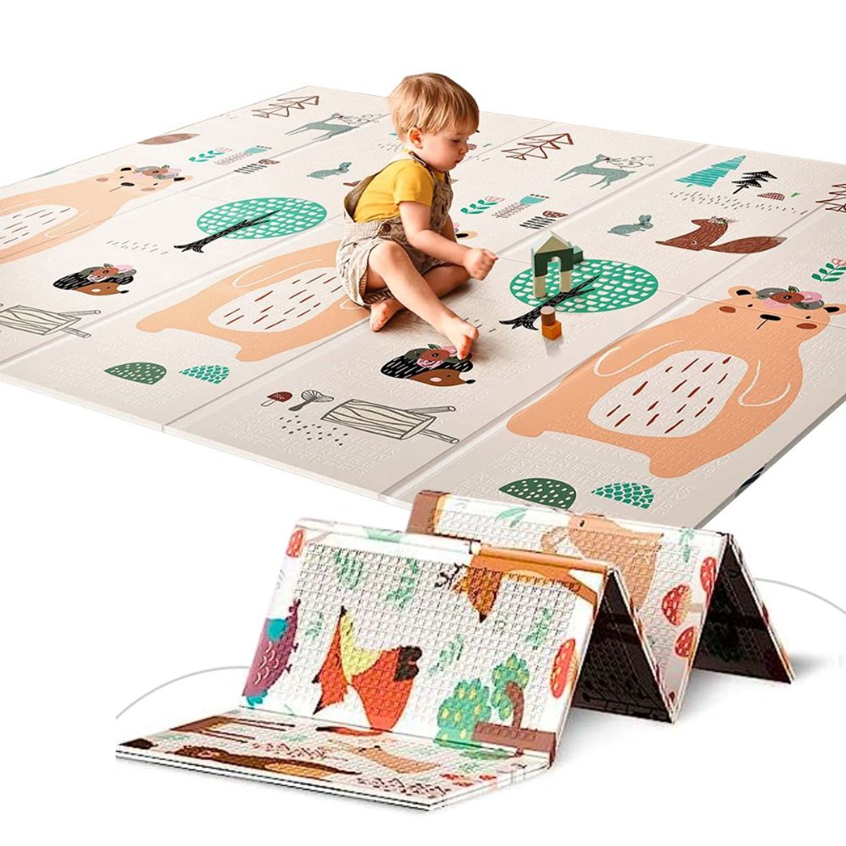 MINARI - Piso Plegable Reversible Bebés Anti Golpes Didáctico 797P