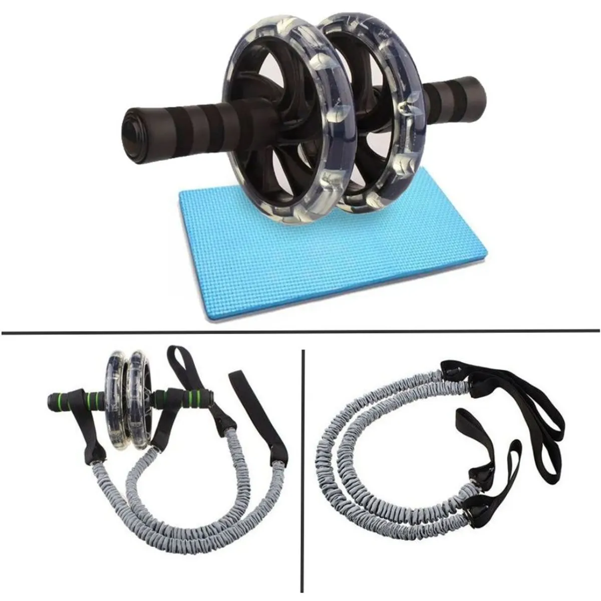 RUNNING SPORT PERU - Rueda Abdominal con Ligas de Resistencia