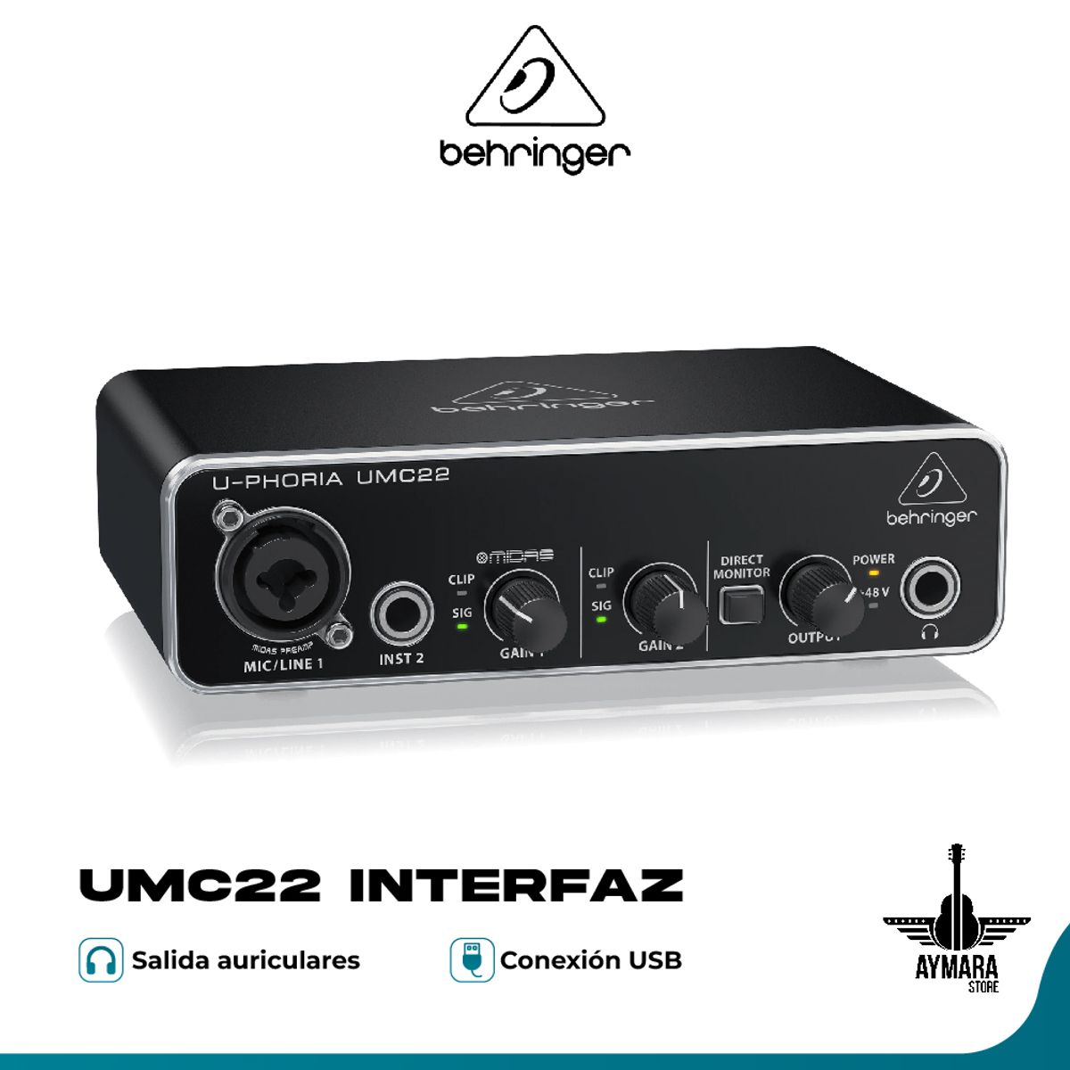 BEHRINGER - BEHRINGER INTERFAZ DE AUDIO USB UPHORIA UMC22
