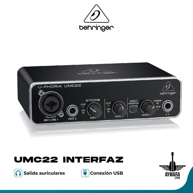 BEHRINGER - BEHRINGER INTERFAZ DE AUDIO USB UPHORIA UMC22