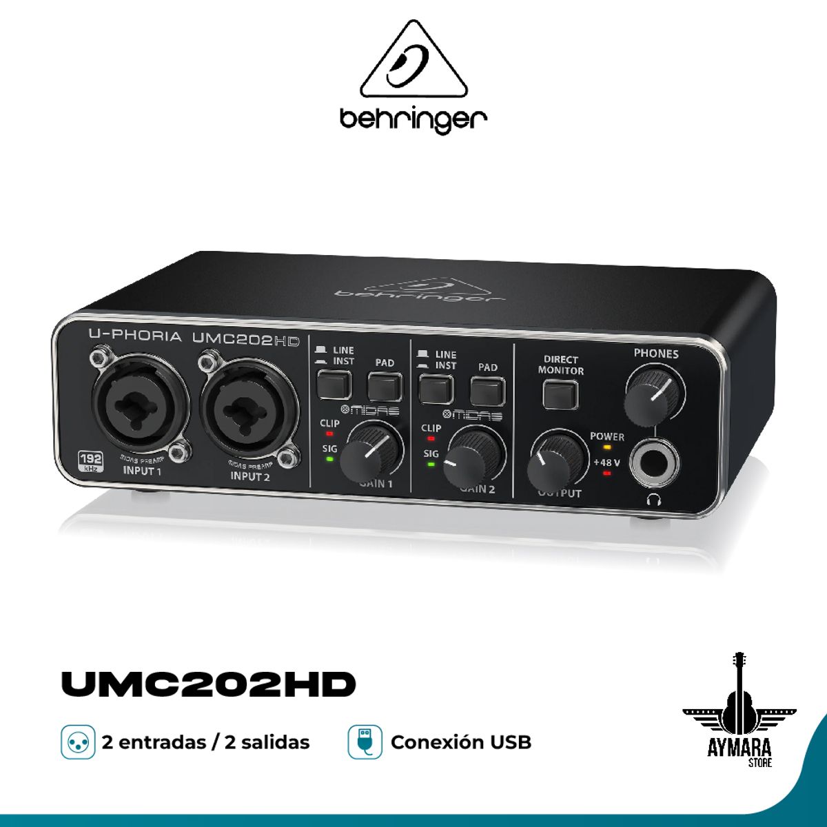 BEHRINGER - BEHRINGER INTERFAZ DE AUDIO USB UPHORIA UMC202HD