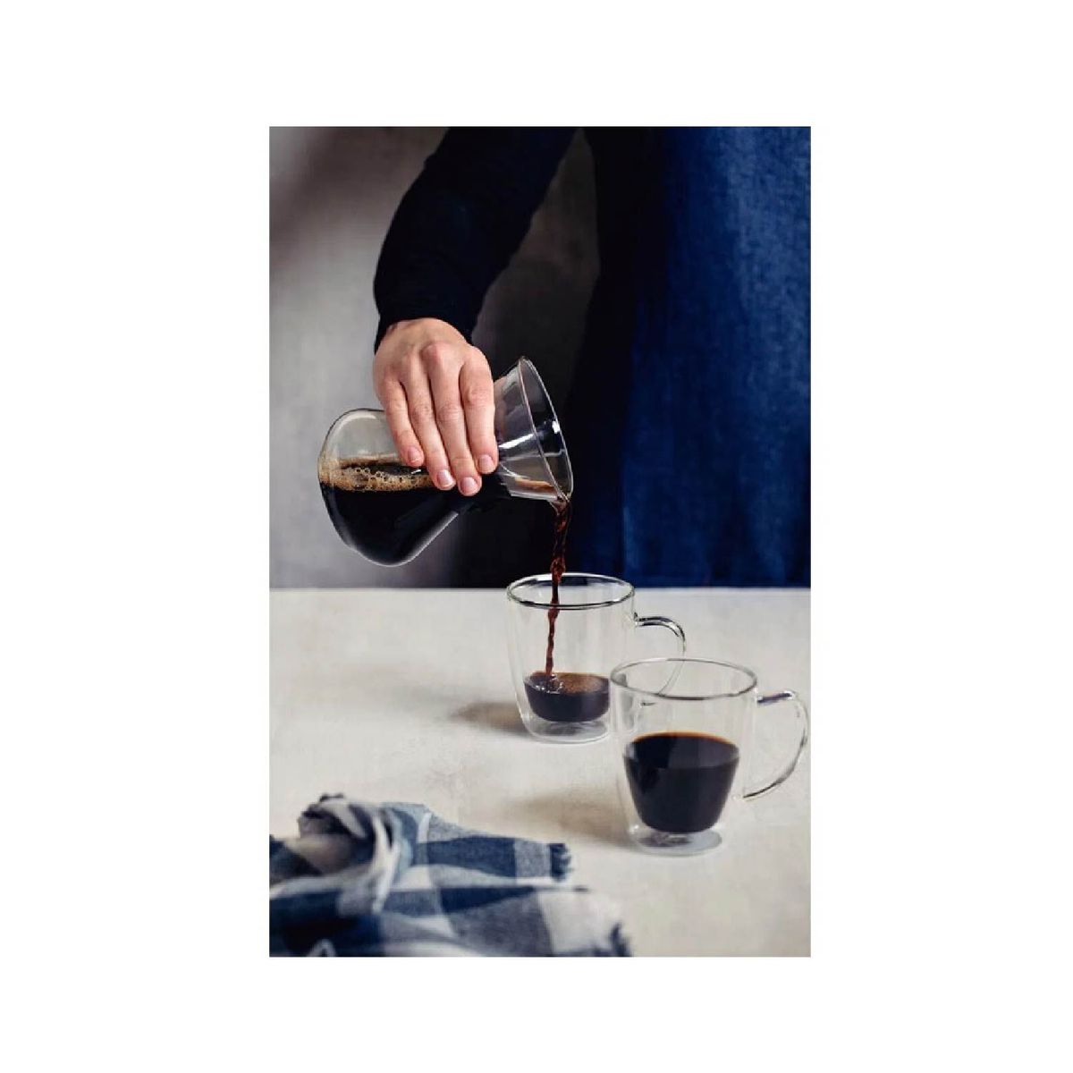 TRAMONTINA - Cafetera Expresso TRAMONTINA borosilicato con Colador en Acero Inox