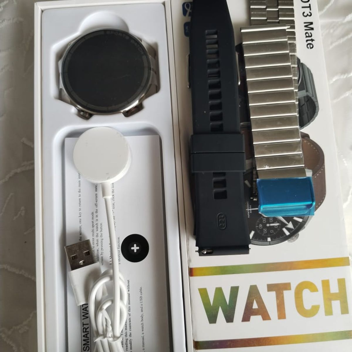 OEM - Smartwatch DT3 Mate  Doble correa metal y silicona + Audifono