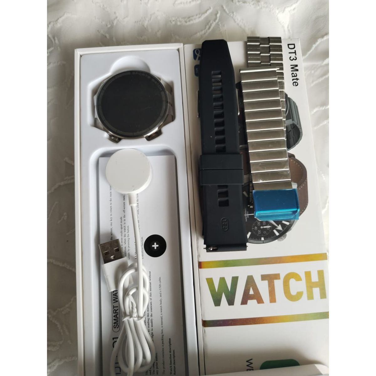 OEM - Smartwatch DT3 Mate  Doble correa metal y silicona + Audifono