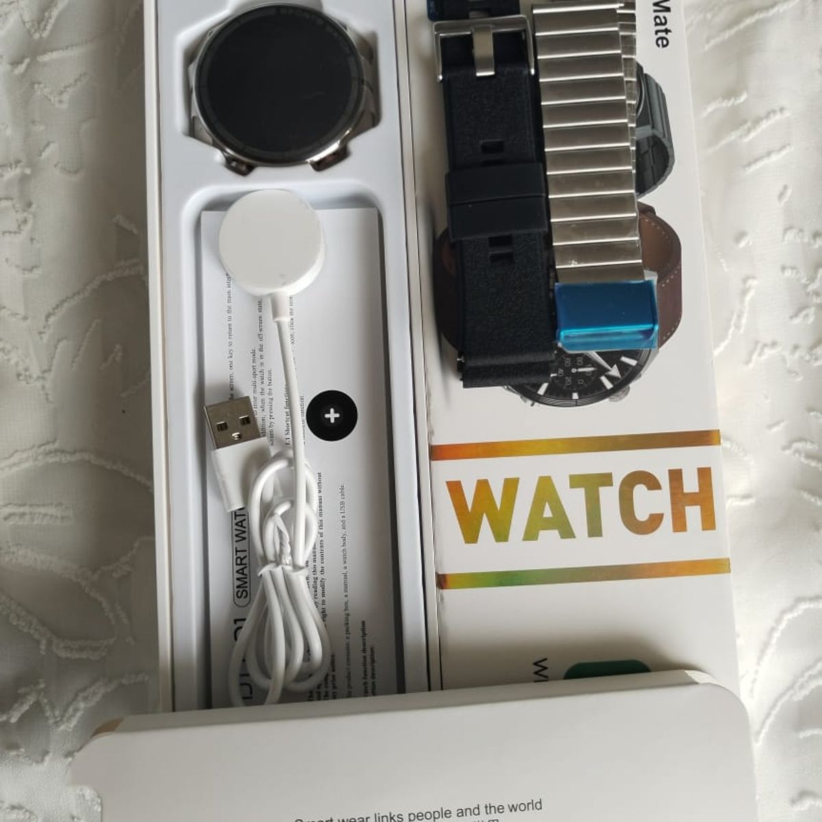 OEM - Smartwatch DT3 Mate  Doble correa metal y silicona + Audifono