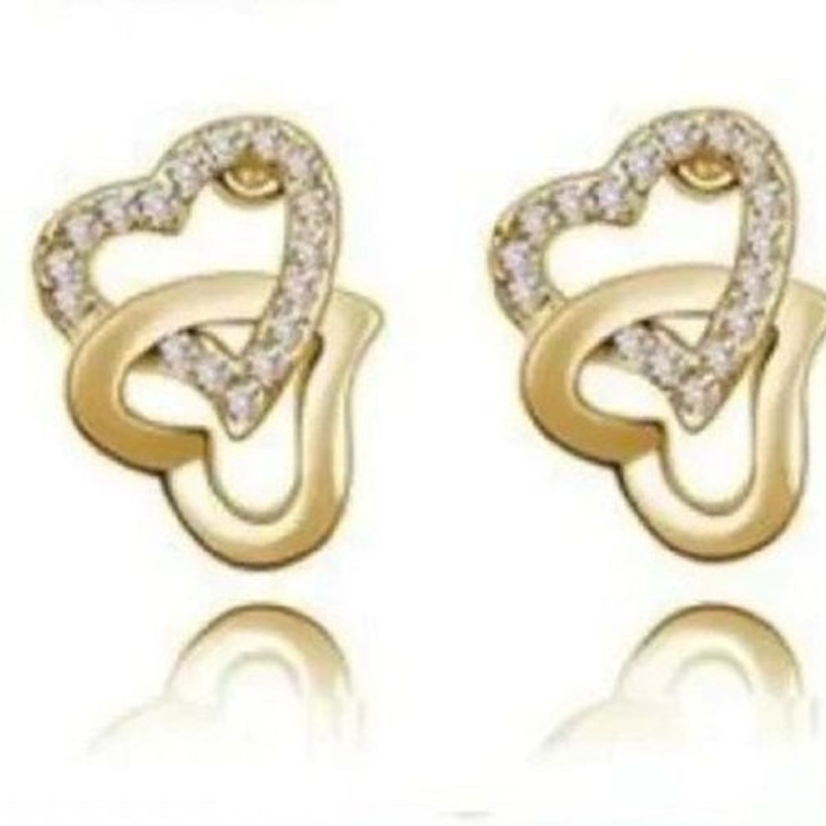 GENERICO - Aretes Two Hearts - Genieka