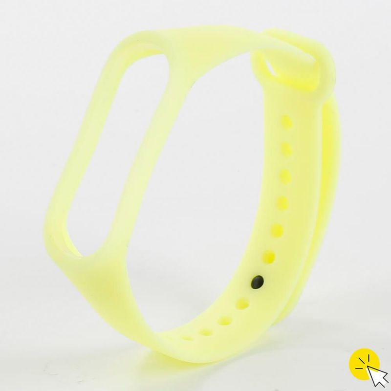 GENERICO - Correa reactiva de silicona para Xiaomi Mi Band 5 y 6 - AMARILLO