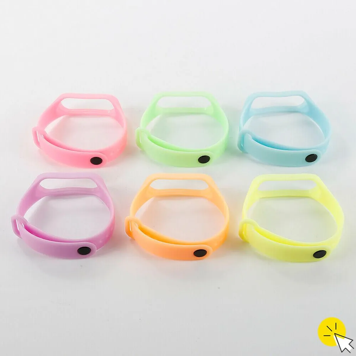 GENERICO - Correa reactiva de silicona para Xiaomi Mi Band 5 y 6 - AMARILLO