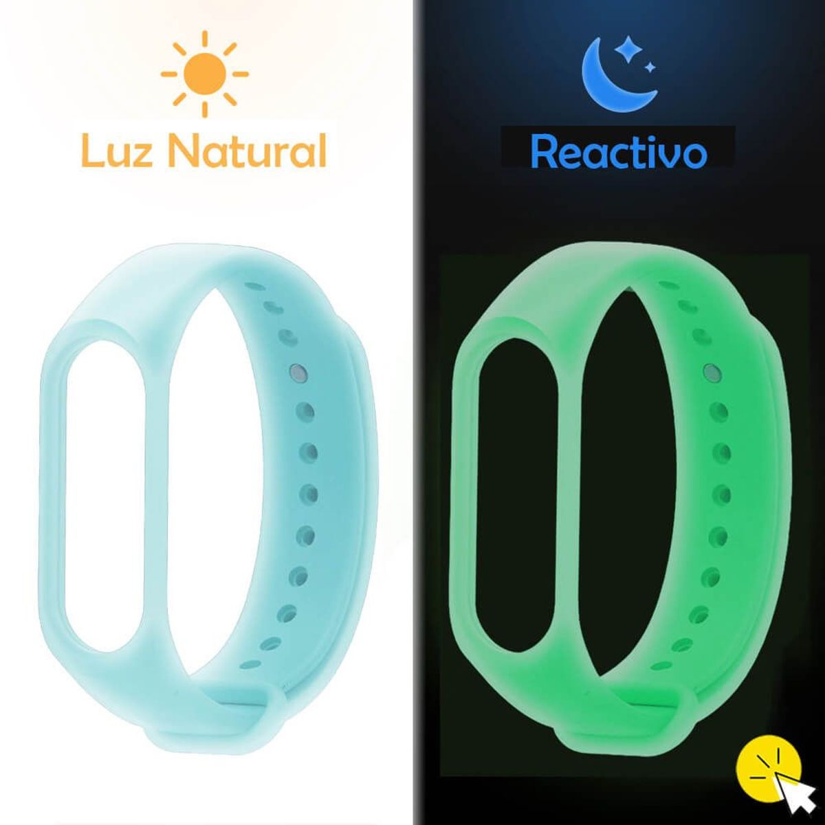 GENERICO - Correa reactiva de silicona para Xiaomi Mi Band 5 y 6 - NARANJA