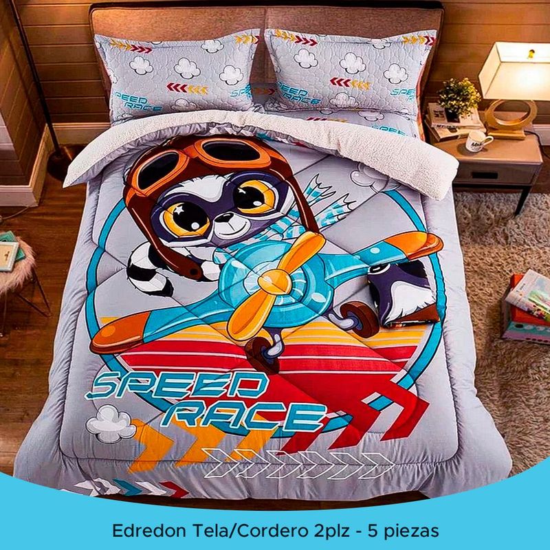 MINGDA - EDREDÓN TELA CON CARNERO AVIADOR 2PLZ