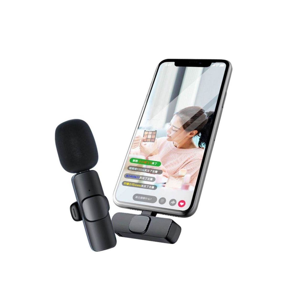 GENERICO - Microfono Inalambrico Solapero Pechero Celular para Iphone Apple