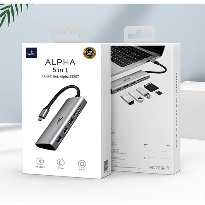 WIWU - Adaptador Hub 5 en 1 Wiwu para MacBook y Laptop