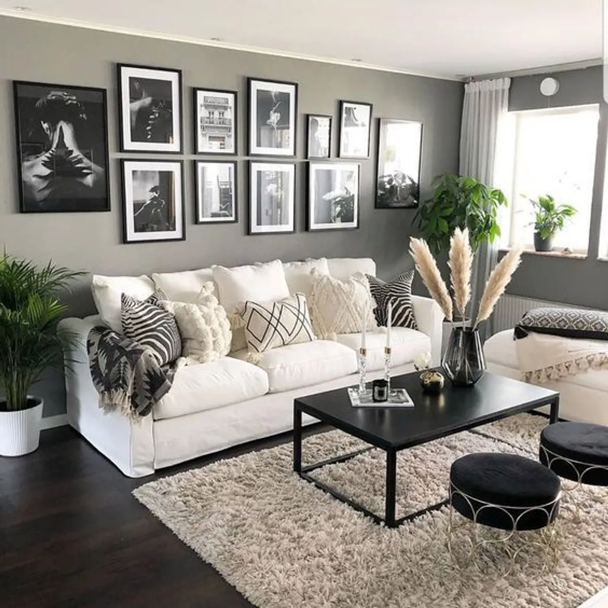 GENERICO - Mesa de centro rectangular negro 80x50x40