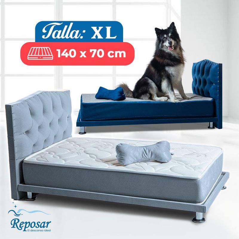 REPOSAR EL DESCANSO IDEAL - Cama Mascota PREMIUM trio XL color Platinium My Pet