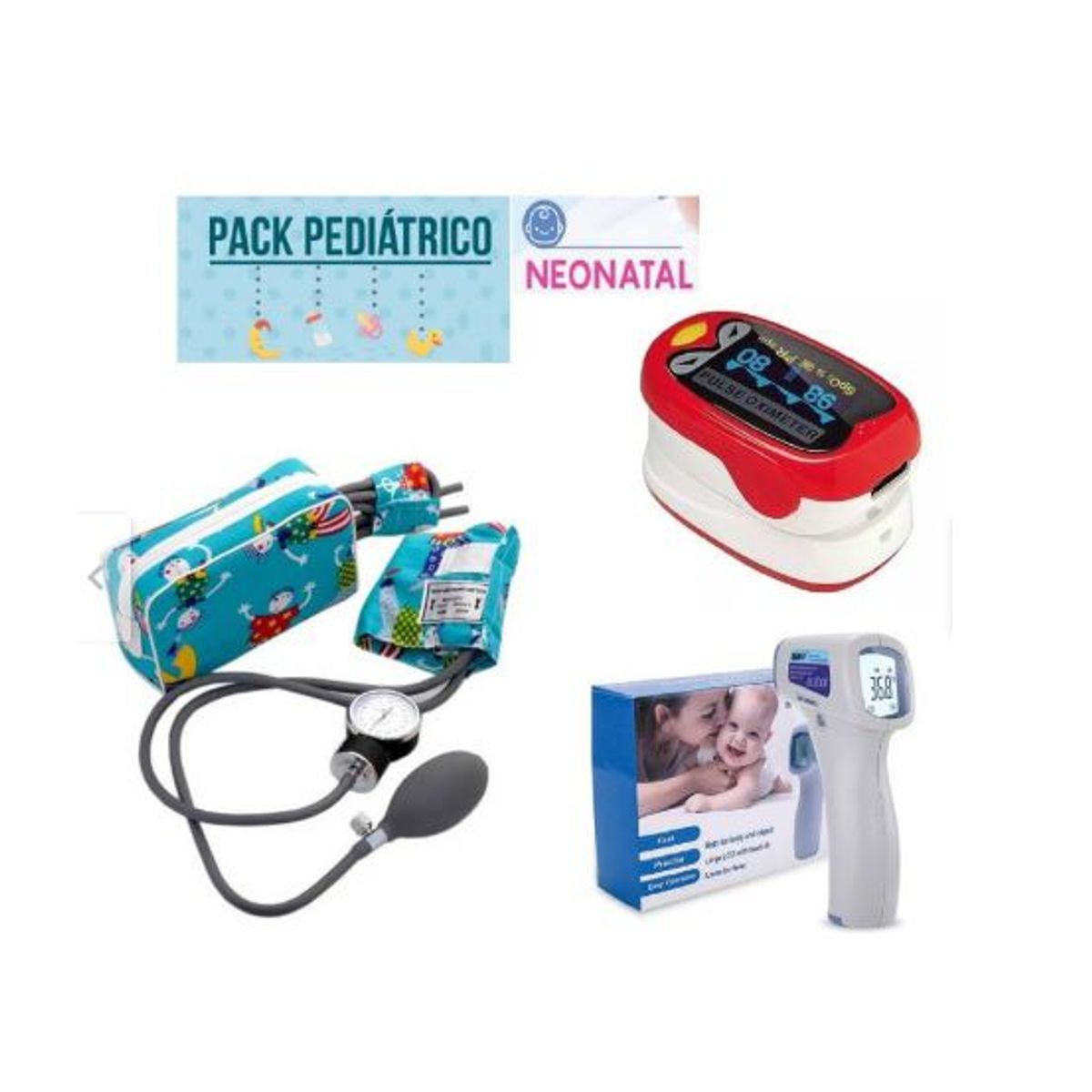 GENERICO - PACK PEDIATRICO NEONATAL OXIMETRO  TENSIOMETRO  TERMOMETRO