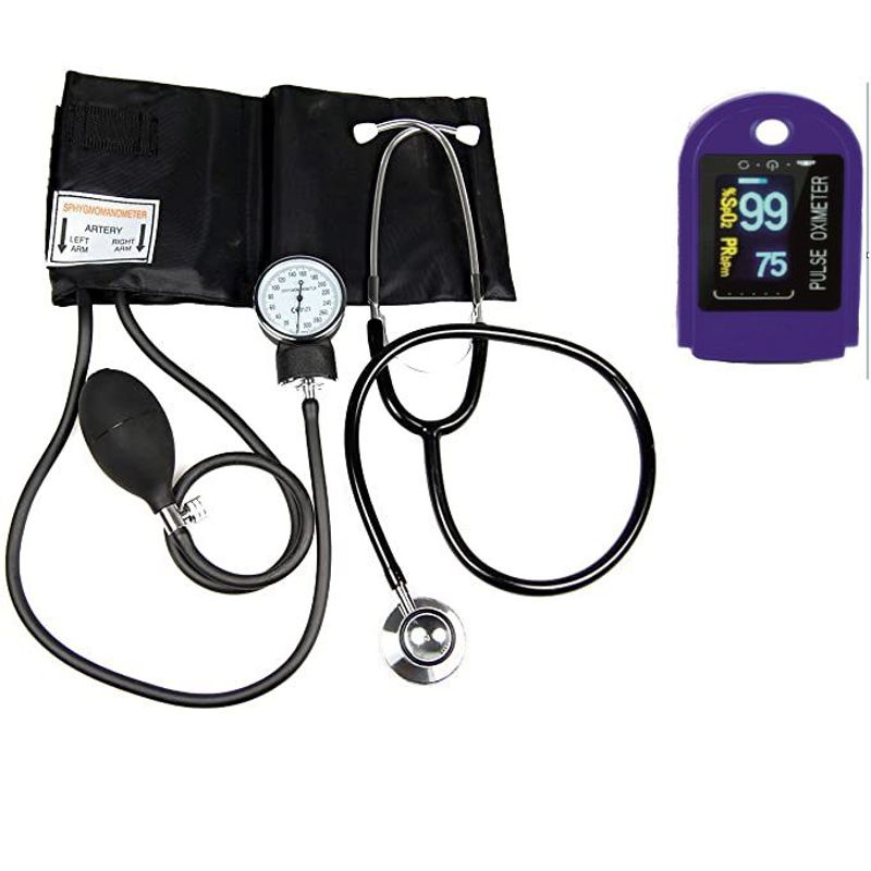 GENERICO - Tensiometro Manual Estetoscopio y Oxímetro de regalo