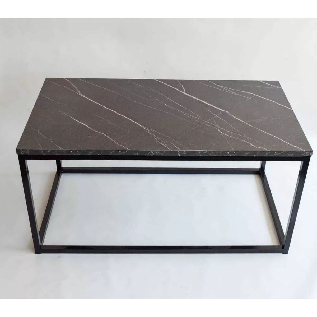 GENERICO - Mesa de centro industrial rectangular color viscaya 80x50x40