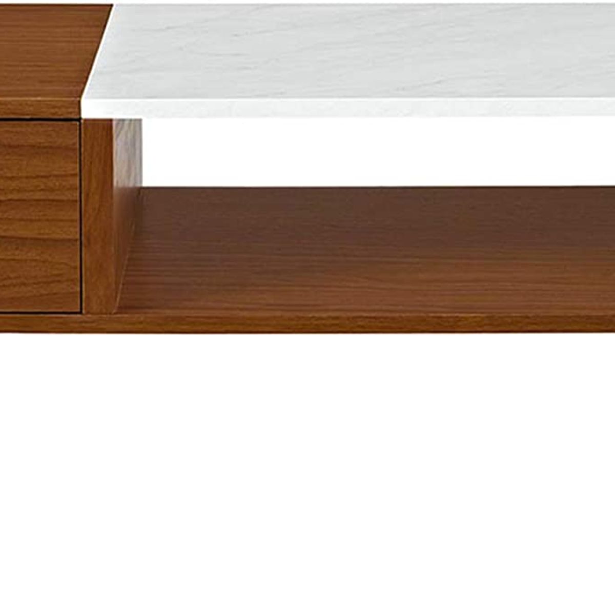 VENTITAS HOME - Mesa de Centro Vintage Suiza Ventitas Home Espresso y Blanco