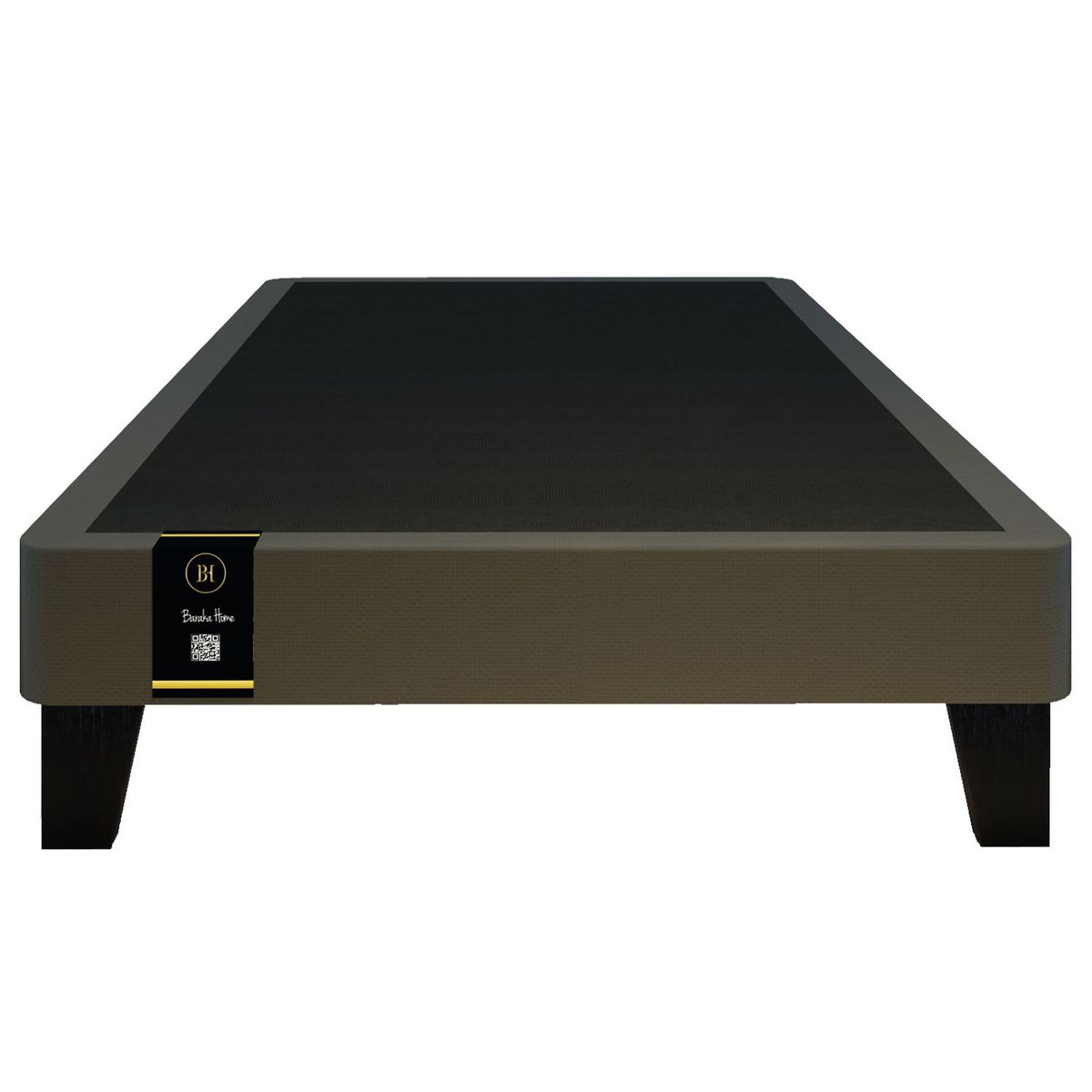 BARAKA HOME - Base De Cama Europea Carintia 1.5 Plz - Chocolate
