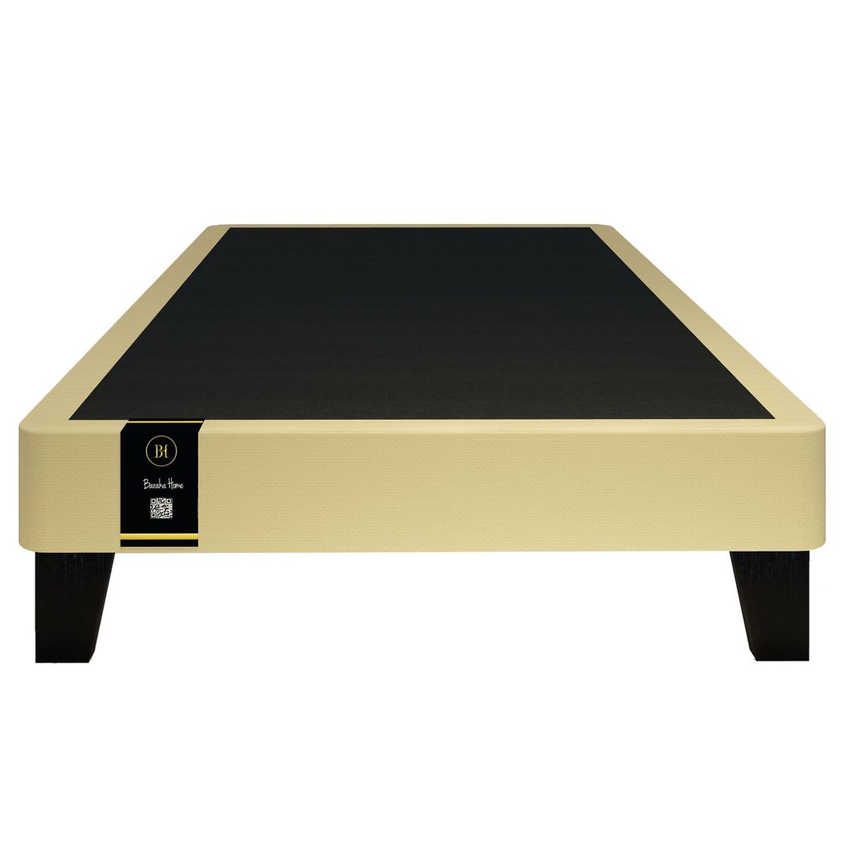 BARAKA HOME - Base De Cama Europea Carintia 1.5 Plz - Beige Claro