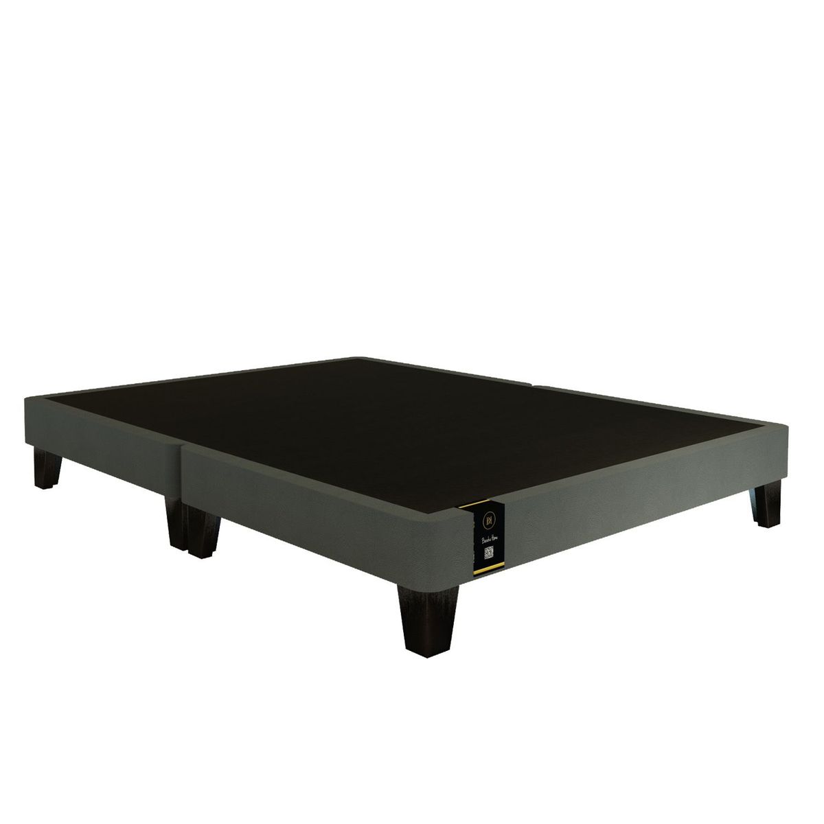 BARAKA HOME - Base De Cama Europea Carintia Queen Europea 1.60 x 2.00 - Gris Oscuro