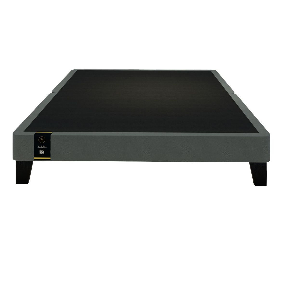 BARAKA HOME - Base De Cama Europea Carintia Queen Europea 1.60 x 2.00 - Gris Oscuro