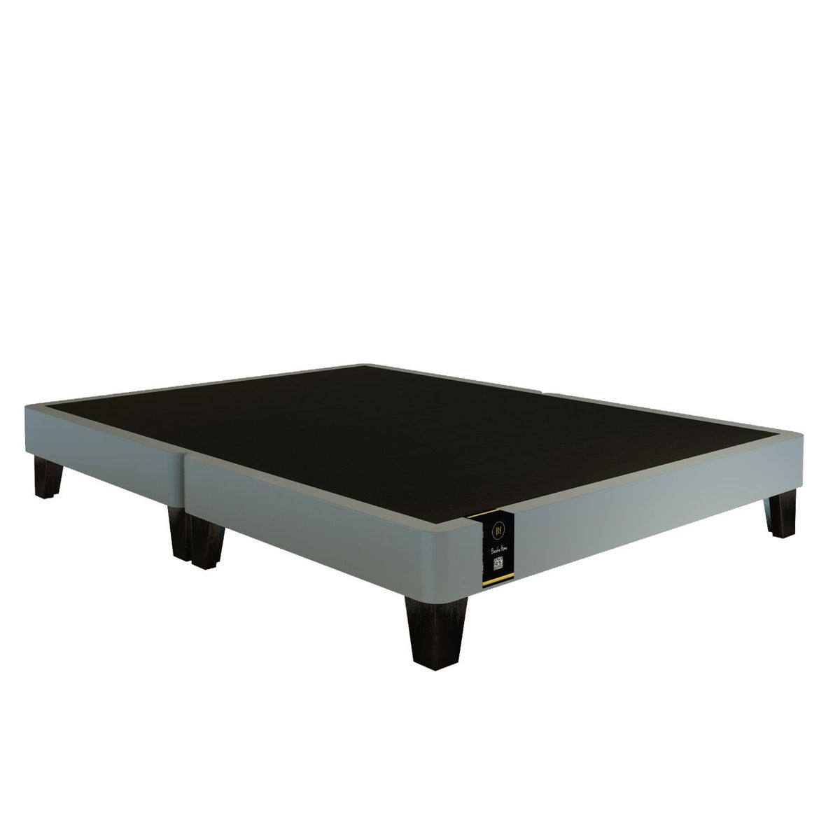 BARAKA HOME - Base De Cama Europea Carintia Queen Europea 1.60 x 2.00 - Gris Claro