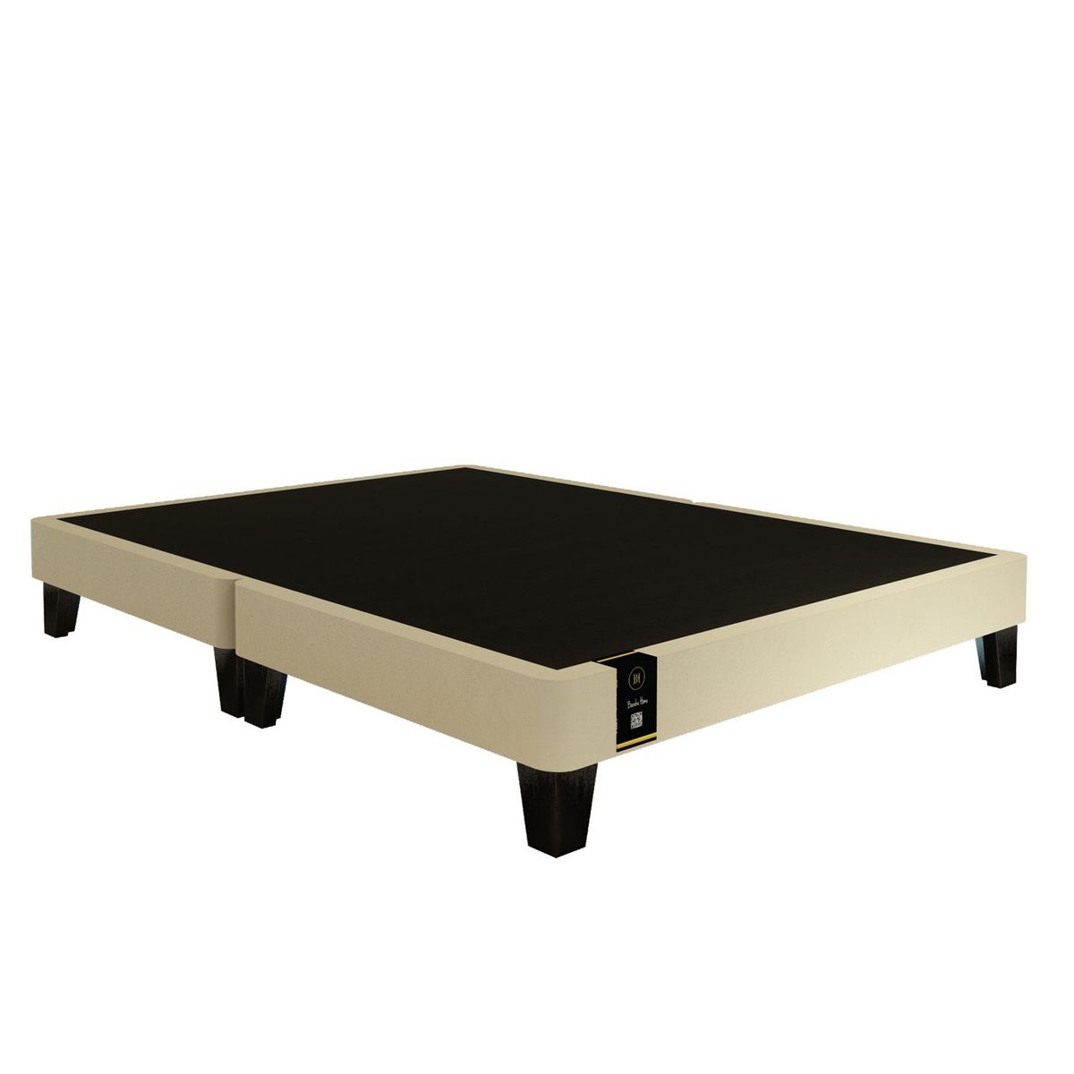 BARAKA HOME - Base De Cama Europea Carintia Queen Americano 1.53 x 2.03 - Ivory