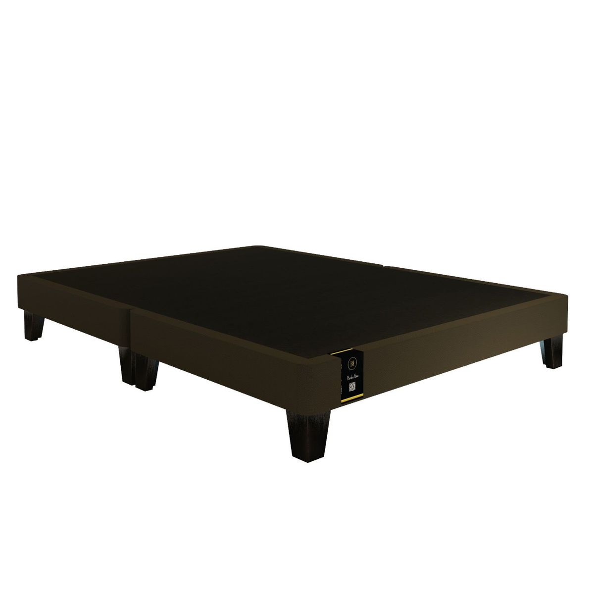 BARAKA HOME - Base De Cama Europea Carintia Queen Americano 153x203-Chocolate Claro