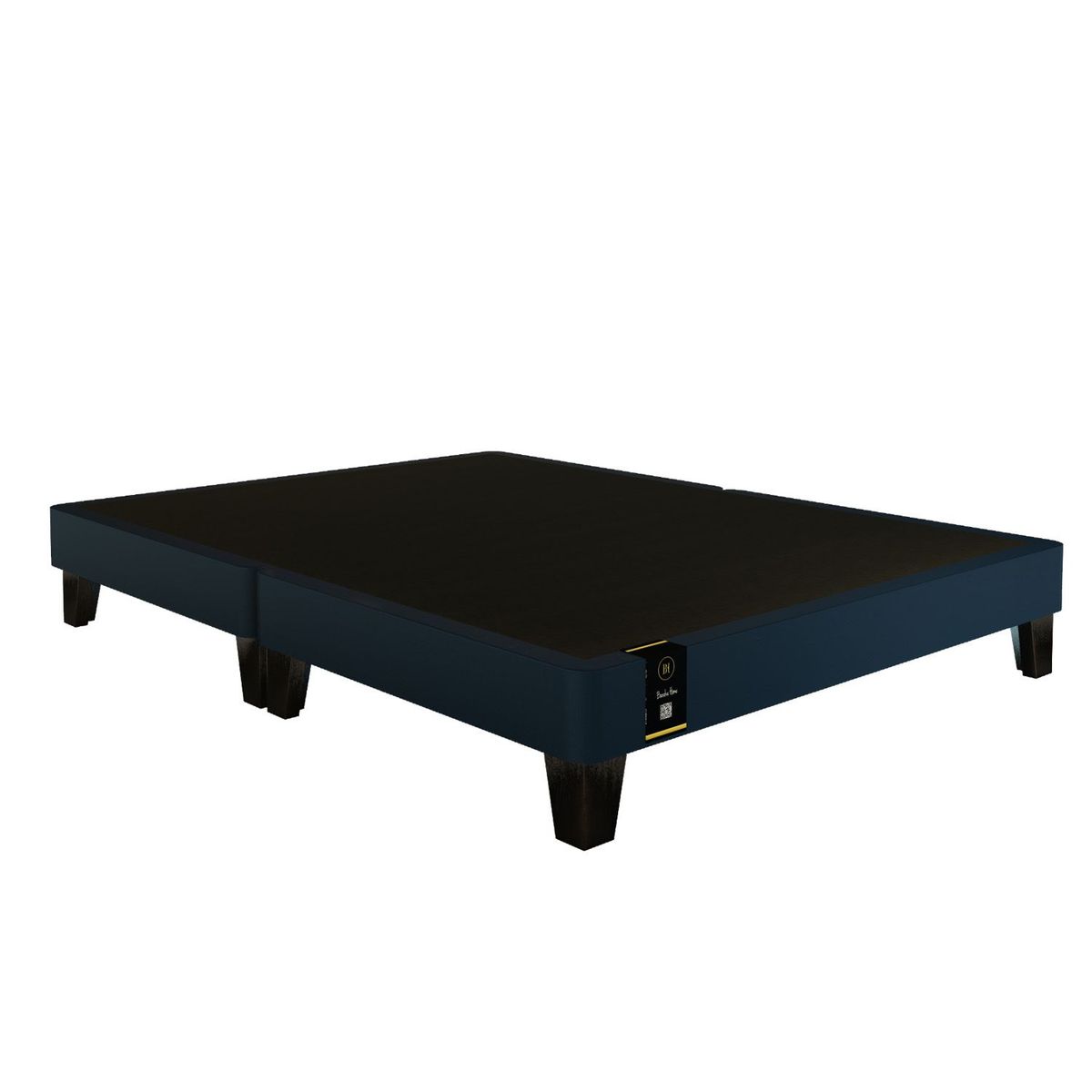 BARAKA HOME - Base De Cama Europea Carintia Queen Americano 1.53 x 2.03 - Azul Marino