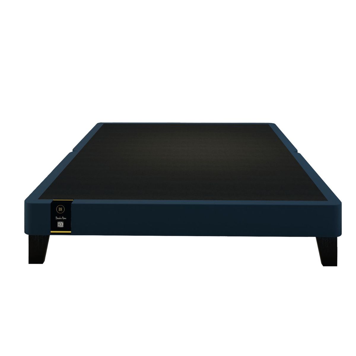 BARAKA HOME - Base De Cama Europea Carintia Queen Americano 1.53 x 2.03 - Azul Marino