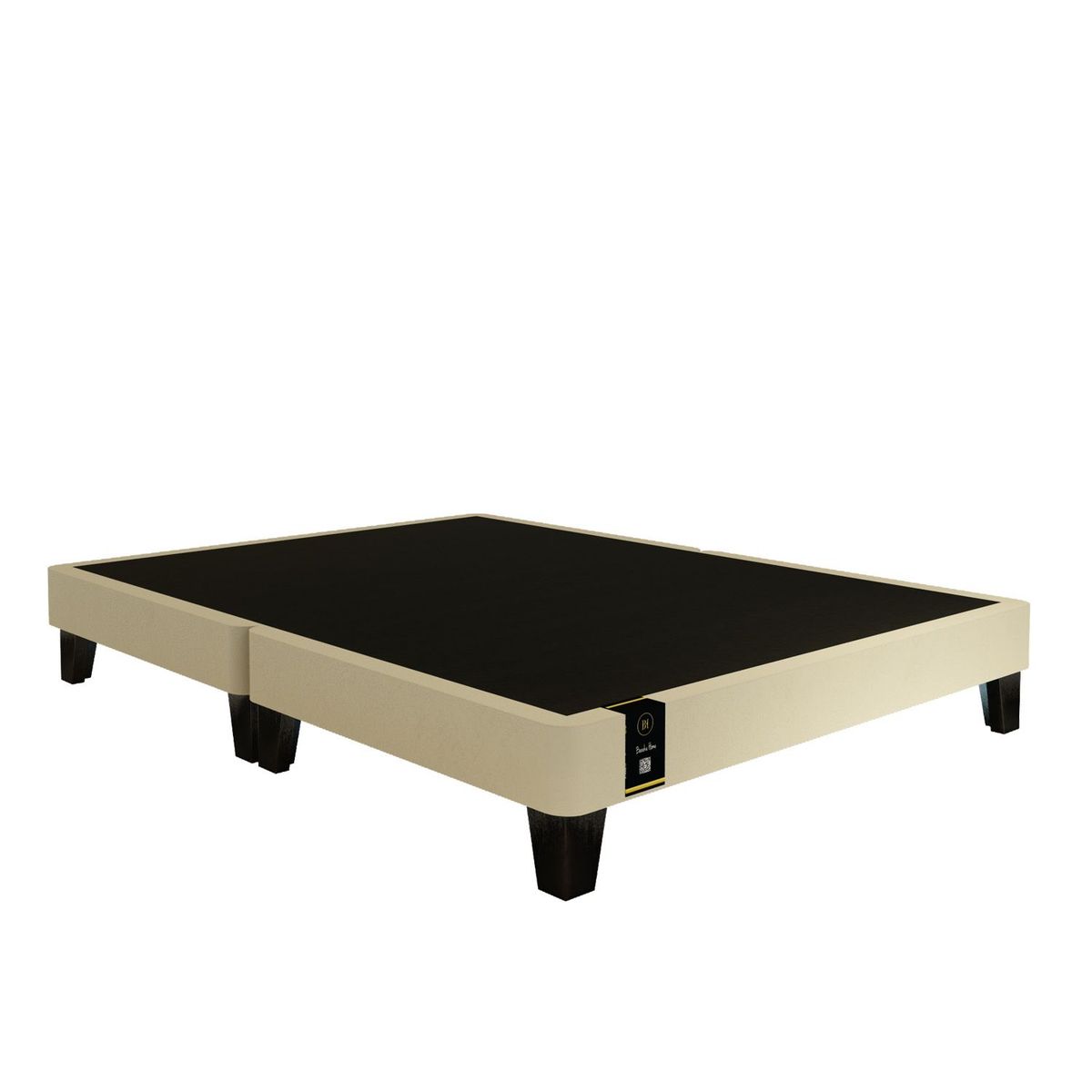 BARAKA HOME - Base De Cama Europea Carintia King Americano 1.98 x 2.03 - Ivory