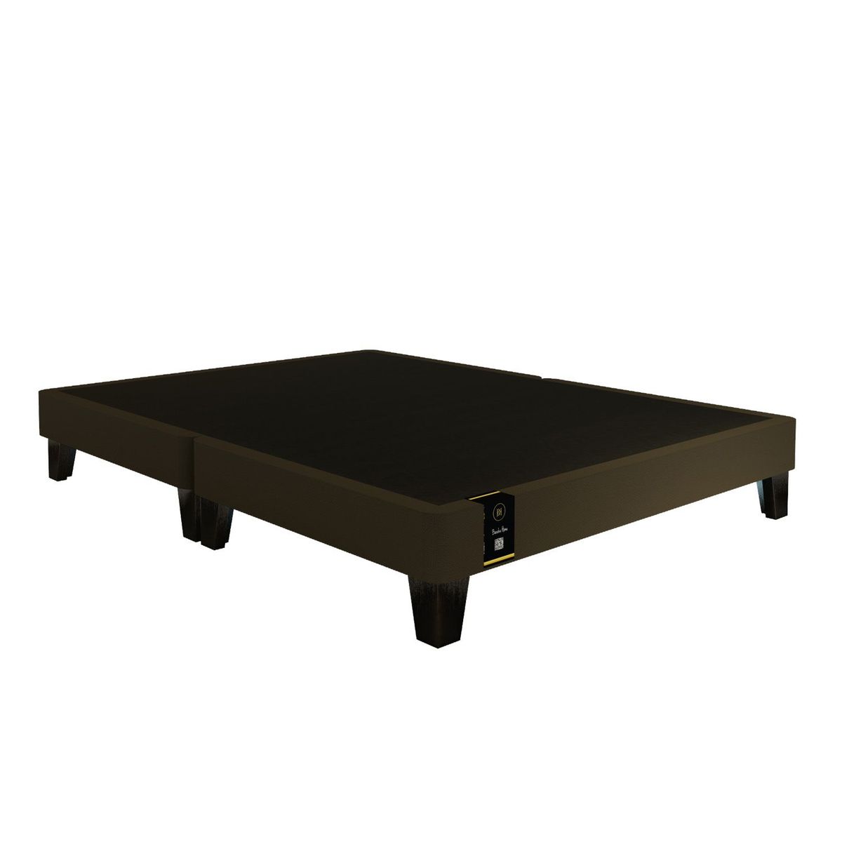 BARAKA HOME - Base De Cama Europea Carintia King Americano 1.98 x 2.03 - Chocolate Claro