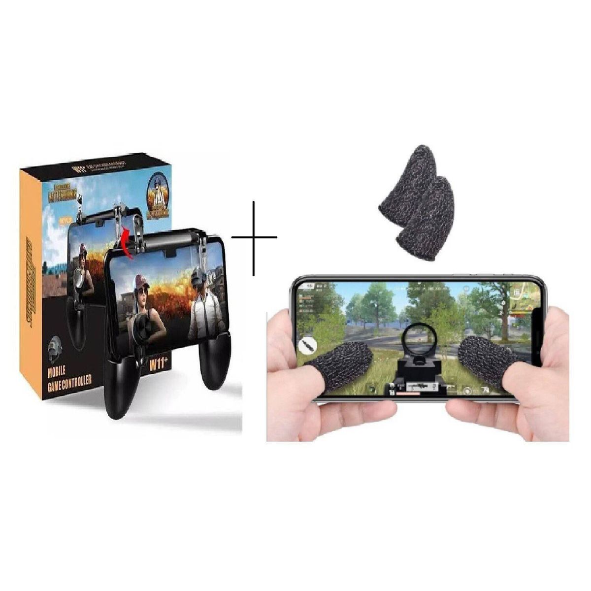 OEM - Combo Gamepad Gatillo Grip  Dedales Fornite PUBG FREE FIRE