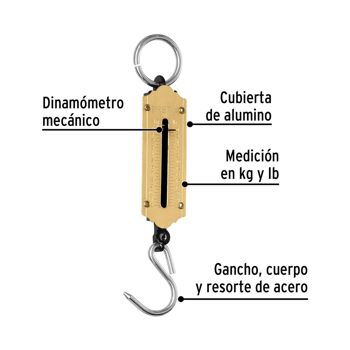 PRETUL - Balanza romana de resorte 12 Kg Pretul